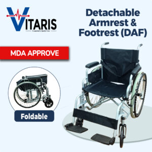 Detachable Armrest & Footrest Wheelchair
